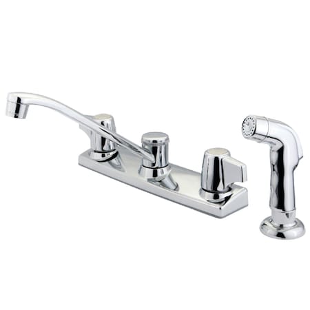 Kingston Brass KB120SP 8" Centerset Kitchen Faucet, Polished Chrome KB120SP